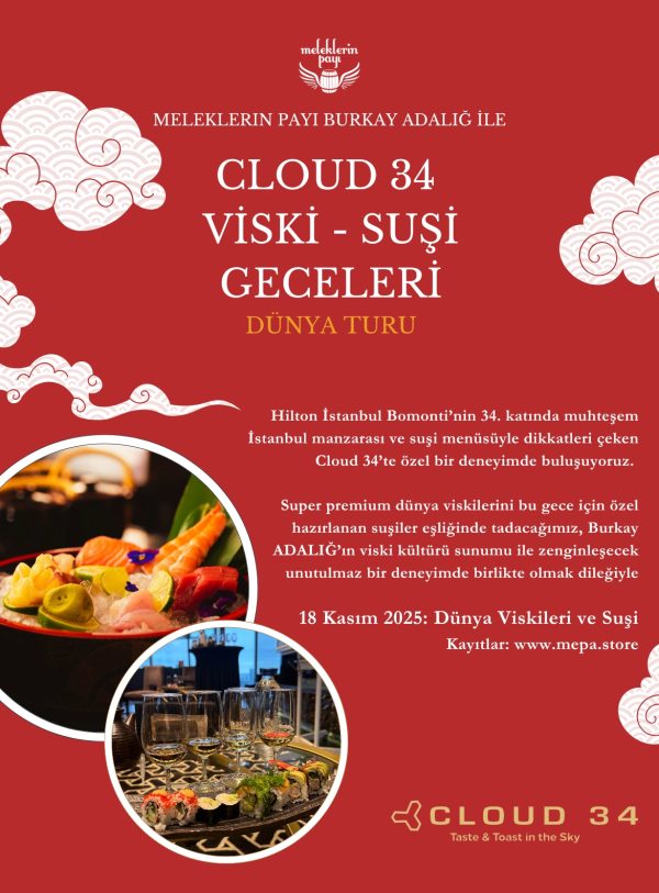 Meleklerin Payı x Cloud 34 Viski Suşi Geceleri: Dünya Viskileri (18 Kasım 2025) - Görsel 1