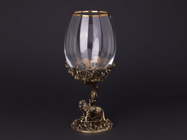 001 Özel Tasarım Şarap Kadehi Aslan - Görsel 1