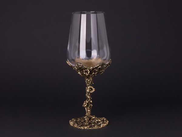 001 Özel Tasarım Şarap Kadehi Çiçek Fantezisi - Görsel 1