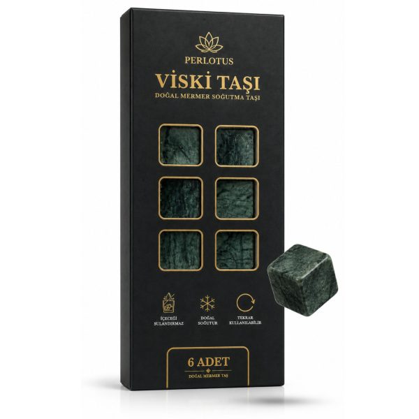Perlotus 6’lı Mermer Viski İçki Soğutma Taşı - Görsel 4